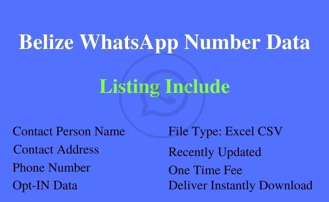 伯利兹 WhatsApp 号码列表