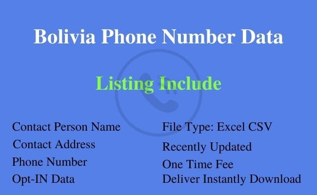 玻利维亚 电话号码 列表