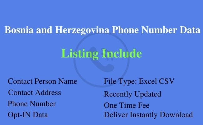 波斯尼亚和黑塞哥维那 电话号码 列表