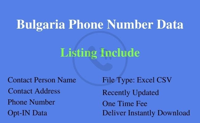 保加利亚 电话号码 列表