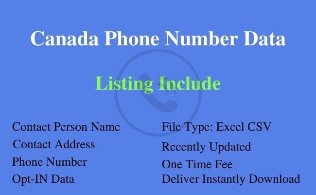加拿大电话号码列表