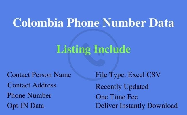 哥伦比亚 电话号码 列表