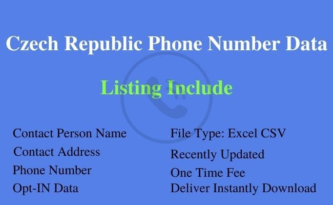 捷克共和国 电话号码 列表