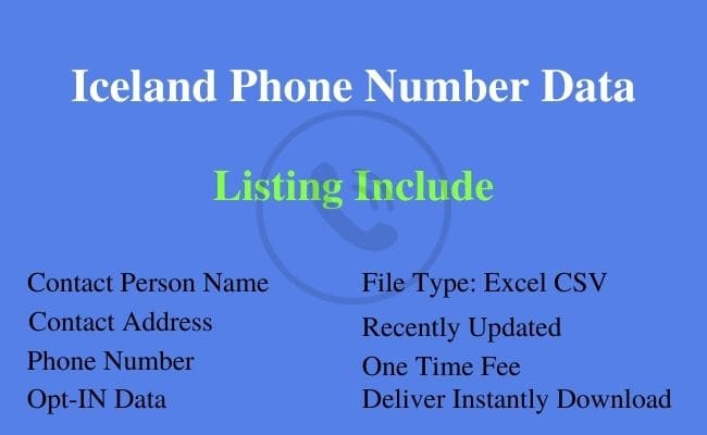 冰岛 电话号码 列表