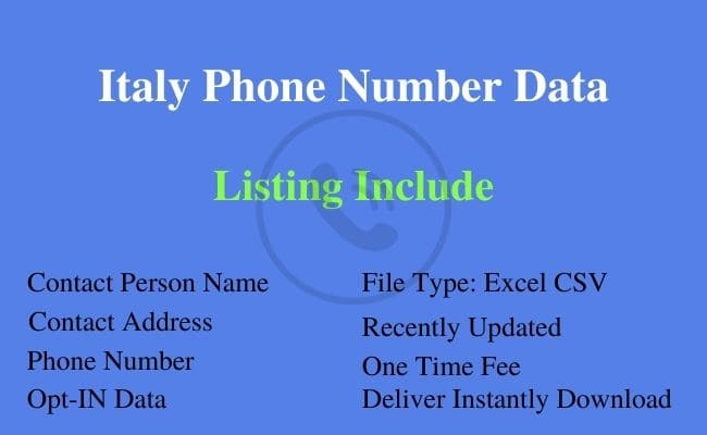 意大利 电话号码 列表