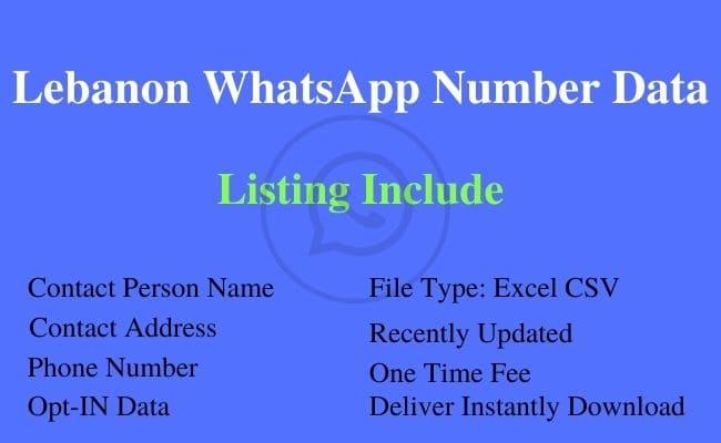 黎巴嫩 WhatsApp 号码列表