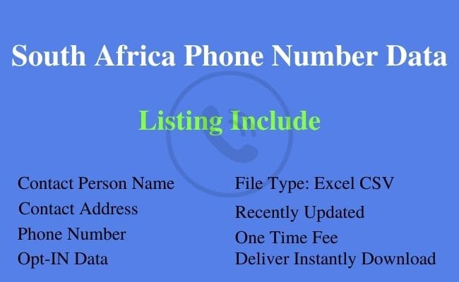 南非 电话号码 列表