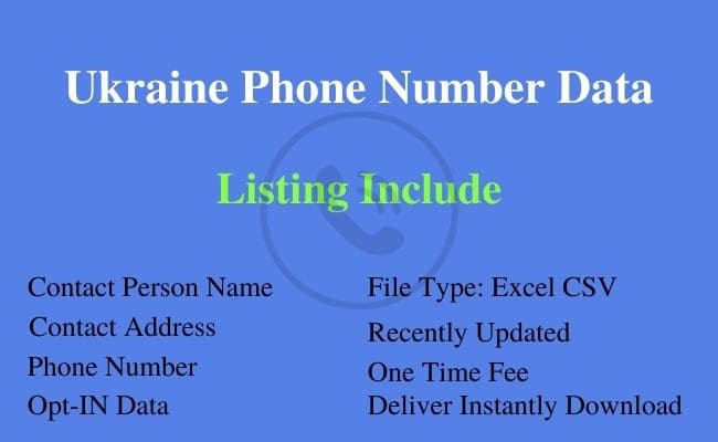 乌克兰 电话号码 列表