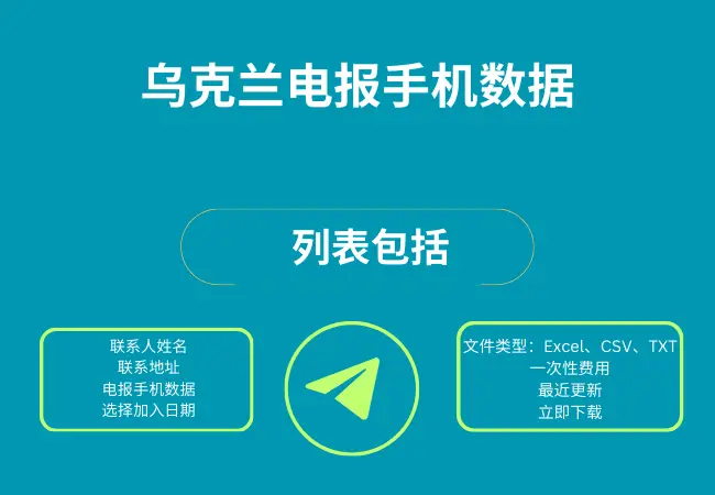 乌克兰电报手机数据