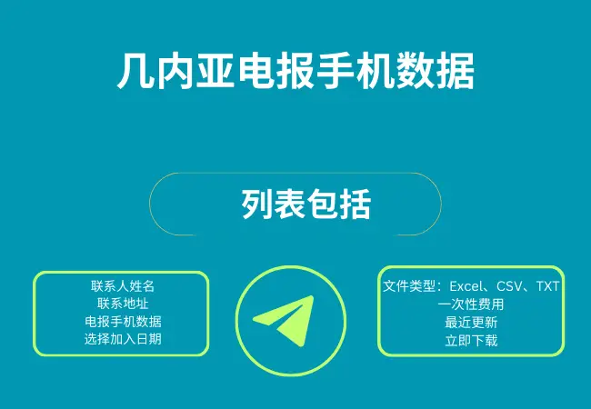 几内亚电报手机数据
