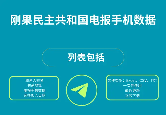 刚果民主共和国电报手机数据