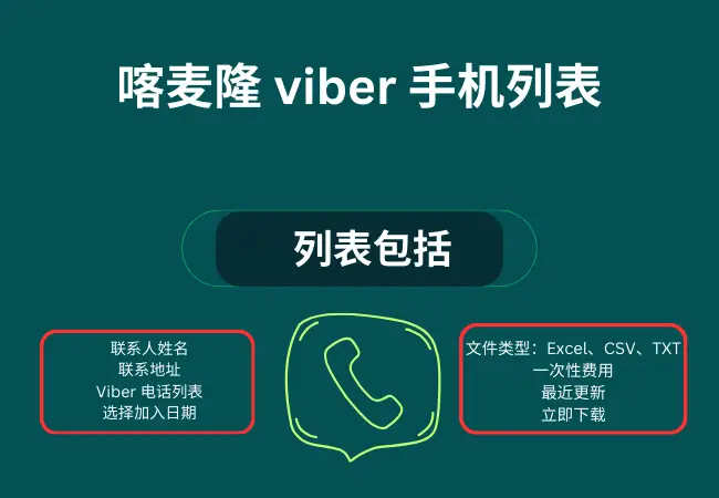 喀麦隆 viber 手机列表