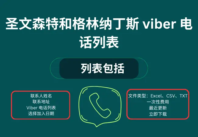圣文森特和格林纳丁斯 viber 电话列表