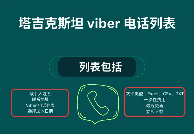 塔吉克斯坦 viber 电话列表