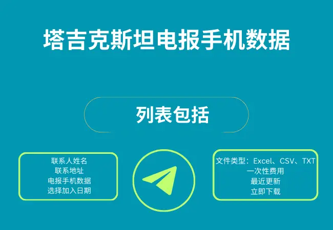 塔吉克斯坦电报手机数据