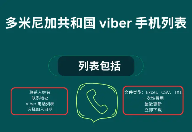 多米尼加共和国 viber 手机列表