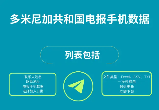 多米尼加共和国电报手机数据