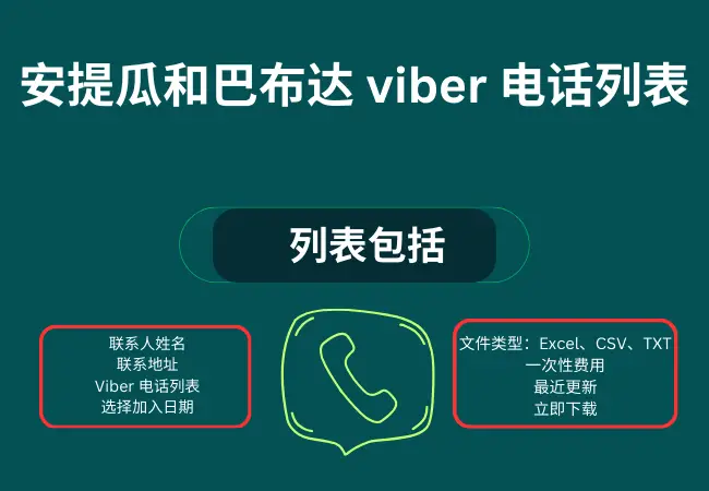 安提瓜和巴布达 Viber 电话列表