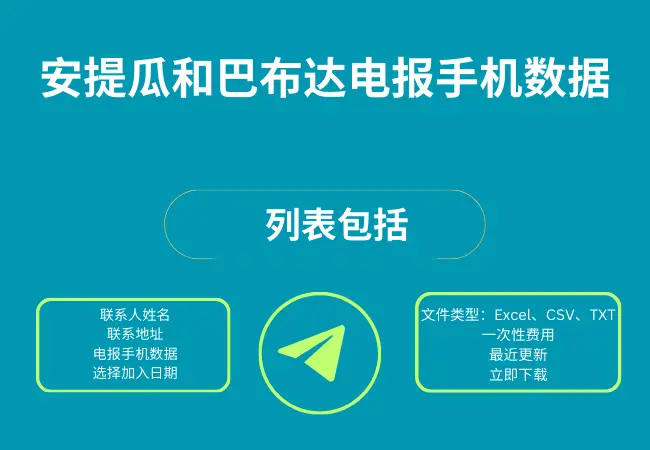 安提瓜和巴布达电报手机数据