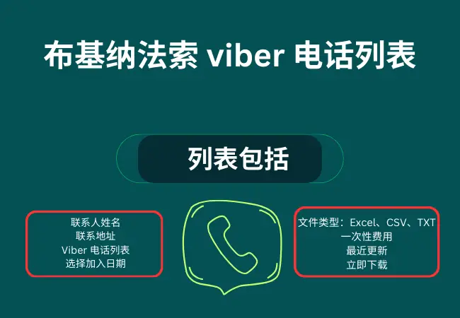 布基纳法索 viber 电话列表
