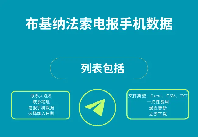 布基纳法索电报手机数据