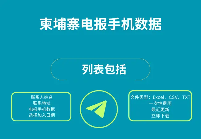柬埔寨电报手机数据