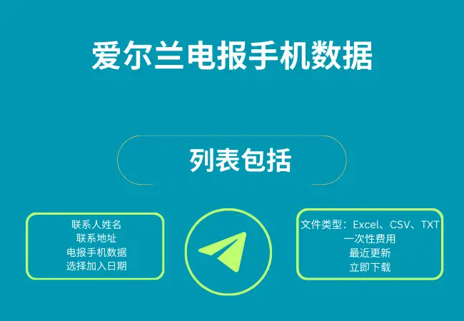 爱尔兰电报手机数据