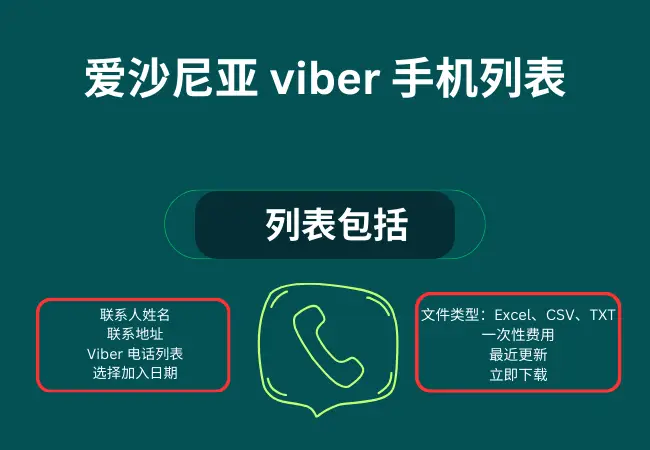 爱沙尼亚 viber 手机列表