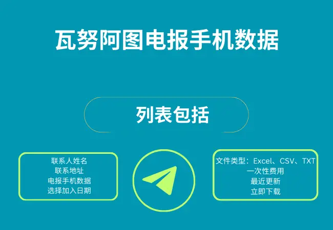 瓦努阿图电报手机数据