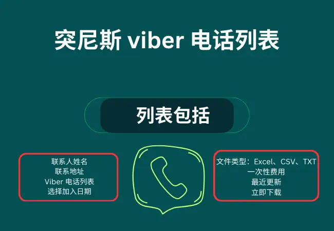 突尼斯 viber 电话列表