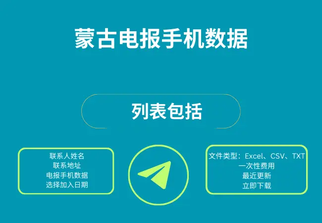 蒙古电报手机数据