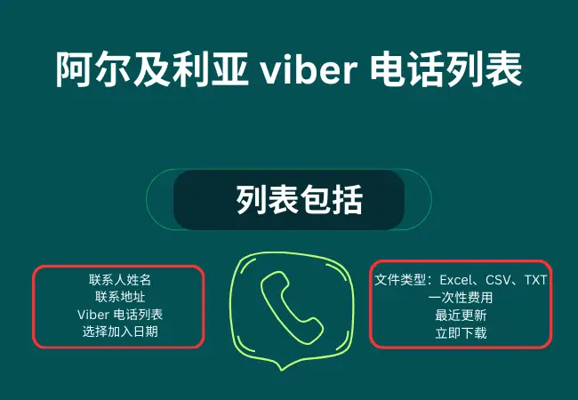 阿尔及利亚 viber 电话列表