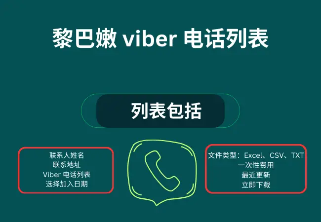 黎巴嫩 viber 电话列表